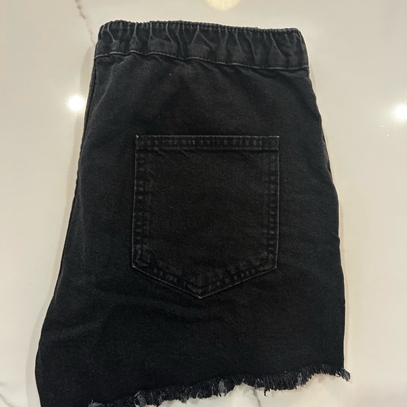 Women's Black Denim Shorts - Picture 5 of 5